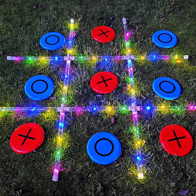 Light Up Your Outdoor Fun with Giant Glow in the Dark Tic Tac Toe Board Game